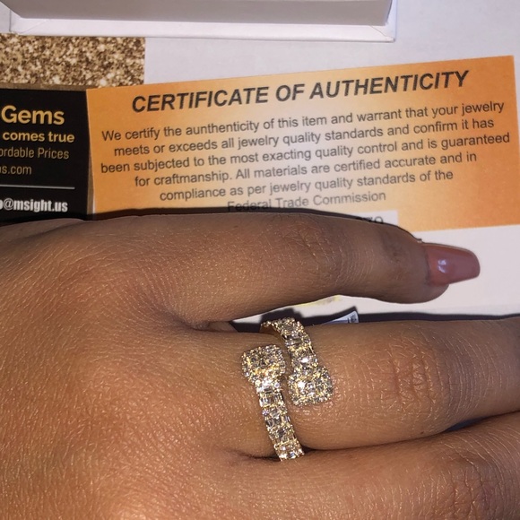 10k solid gold custom made REAL diamond ring, not plated, FREE APPRAISAL, Sale! - Picture 8 of 11